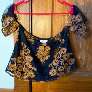 The Hanger lace crop top